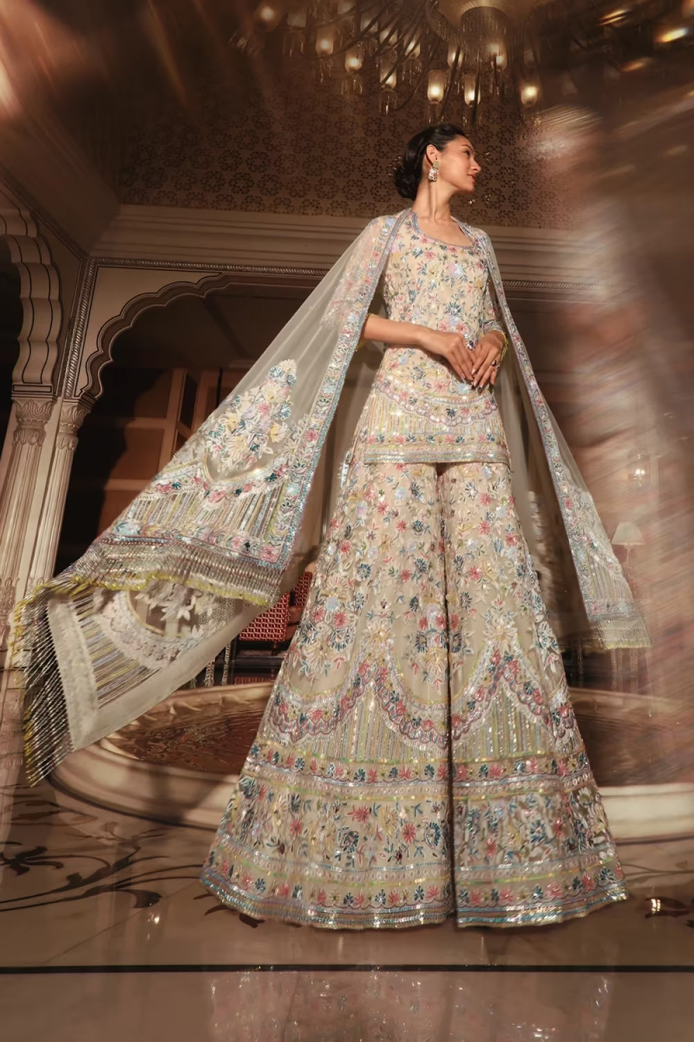 Floral Kashmiri Sharara Set