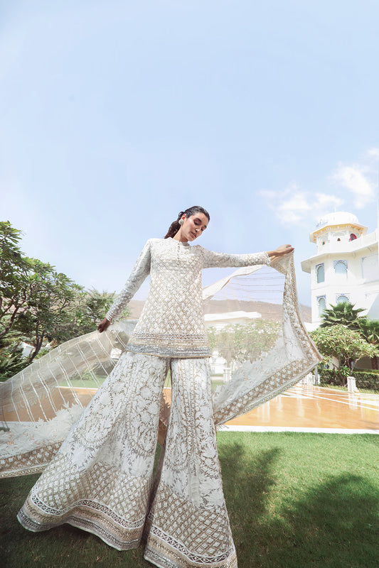 Beige Kashmiri Embroidered short Kurta Set