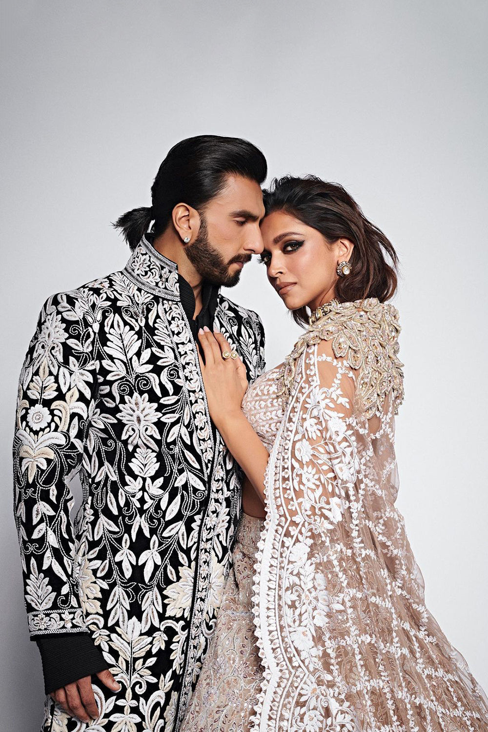 Ranveer Singh in our Black Thread Embroidered Sherwani Set