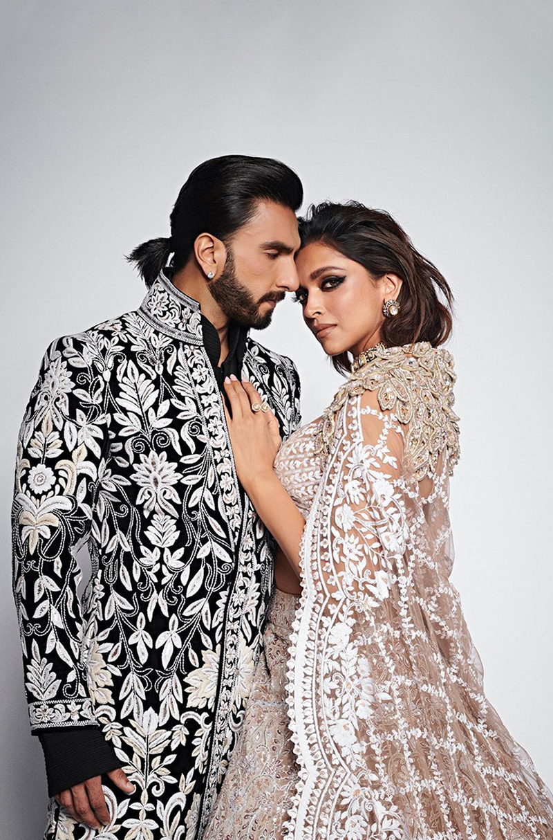 Ranveer Singh in our Black Thread Embroidered Sherwani Set