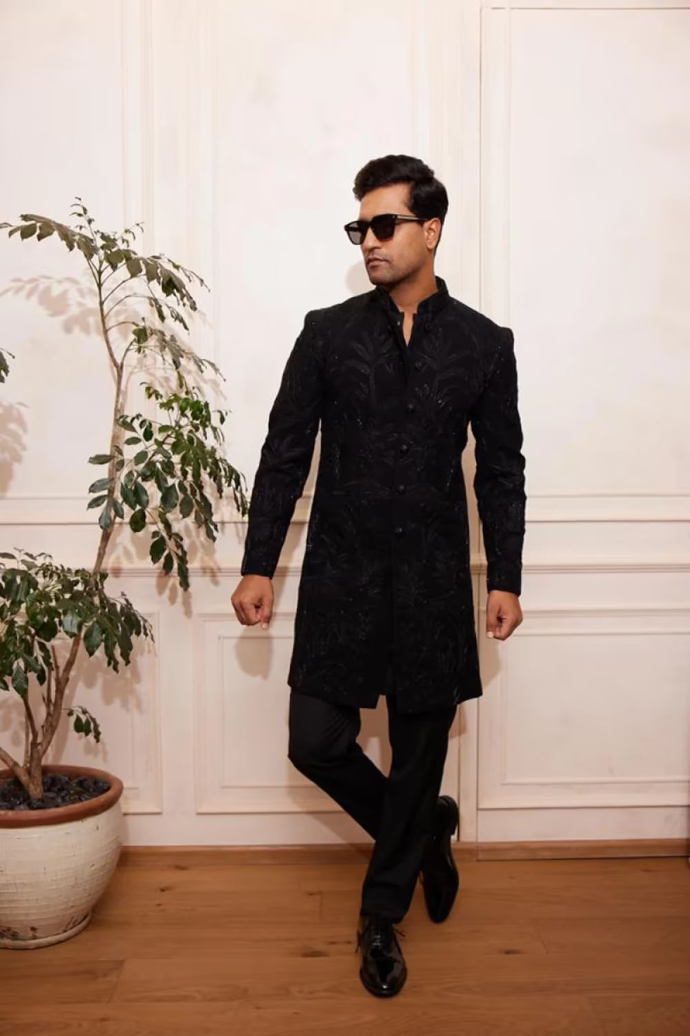 Vicky Kaushal in All Black Sherwani