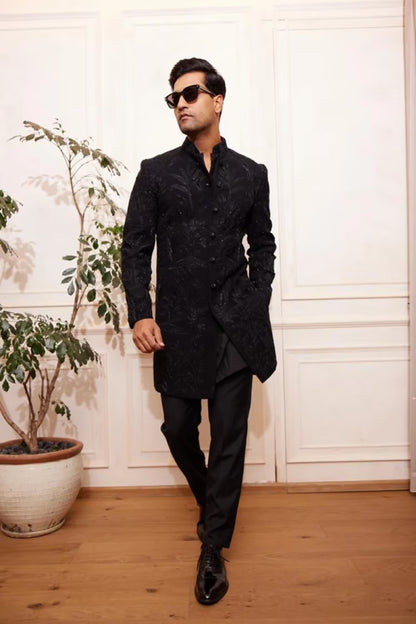 Vicky Kaushal in All Black Sherwani