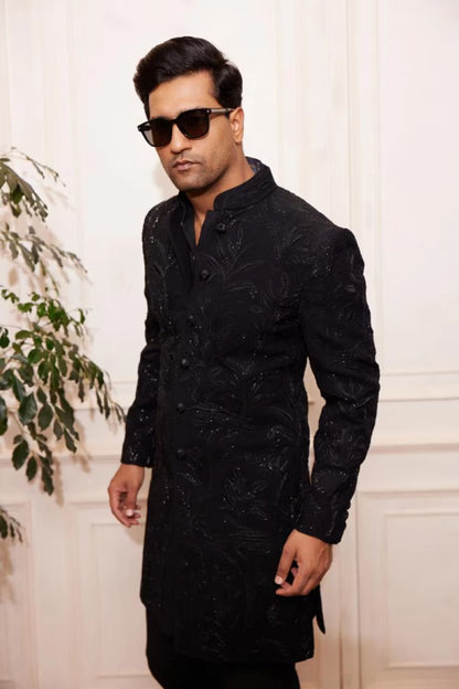 Vicky Kaushal in All Black Sherwani