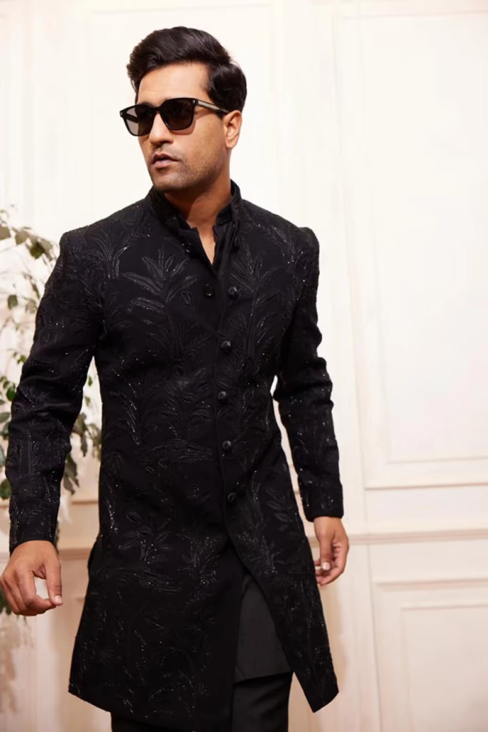 Vicky Kaushal in All Black Sherwani