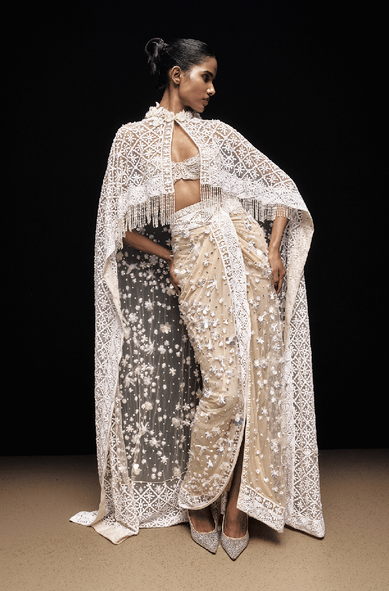 Skin Tulle Mijwan Wrap Skirt Set