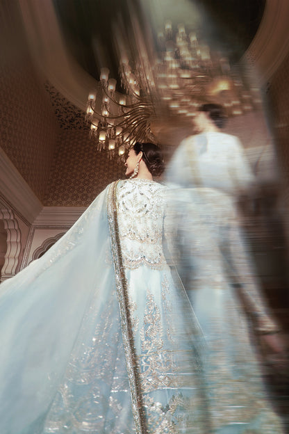 Powder Blue Short Kalidar Kurta Set