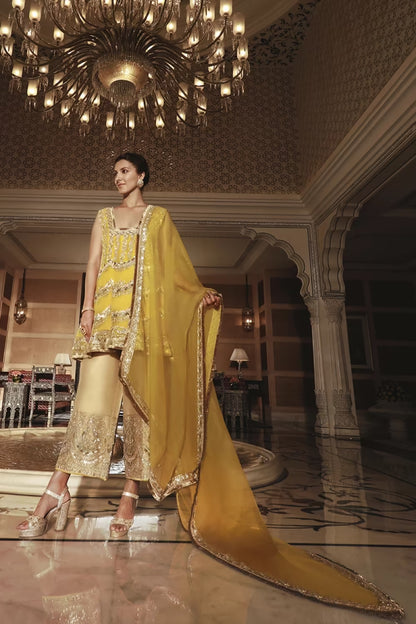 Canary Yellow Short Kalidar Set