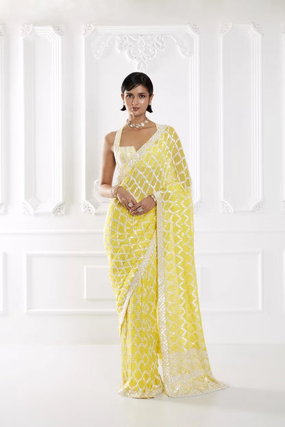 Sunny Yellow Taban Saree Set