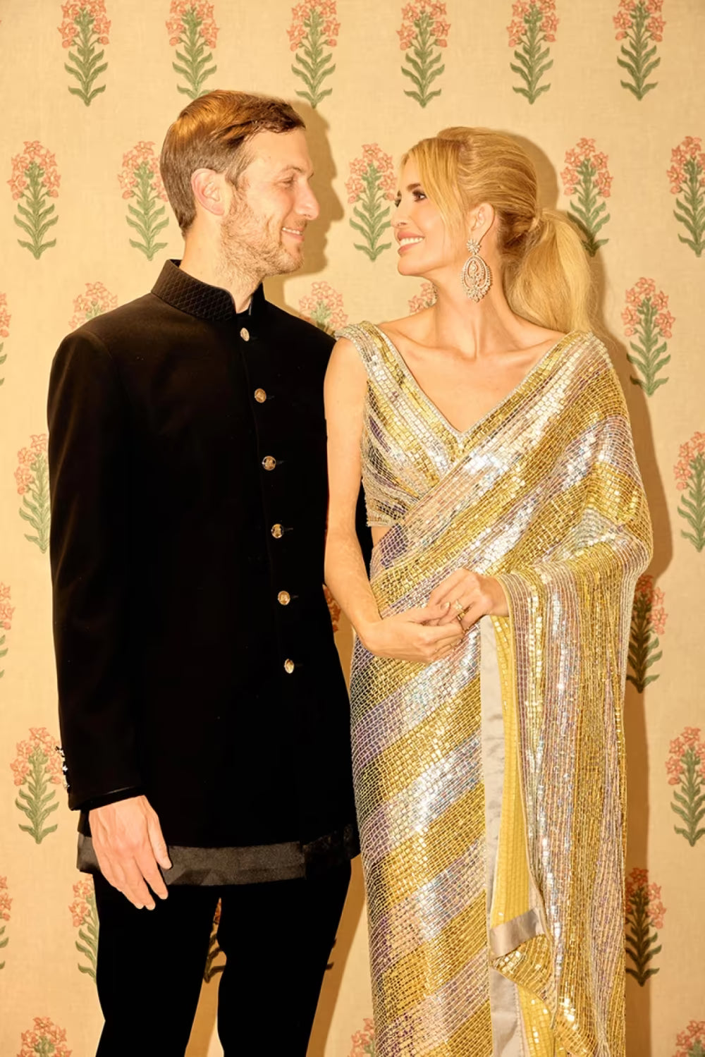 Ivanka Trump in our Striped Sequin Saree Set