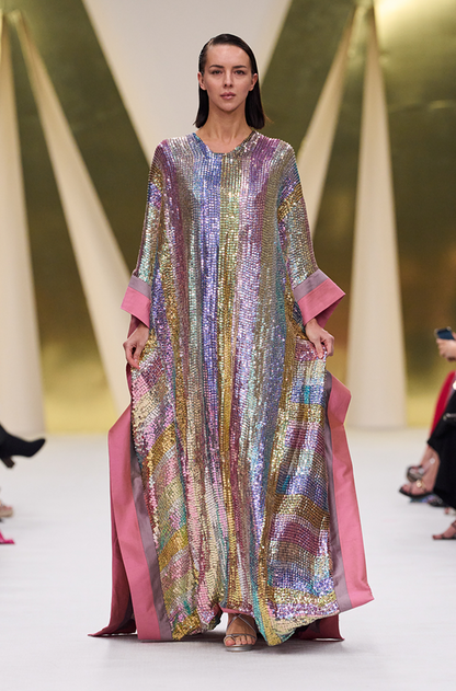 Multicoloured Sequin Kaftan