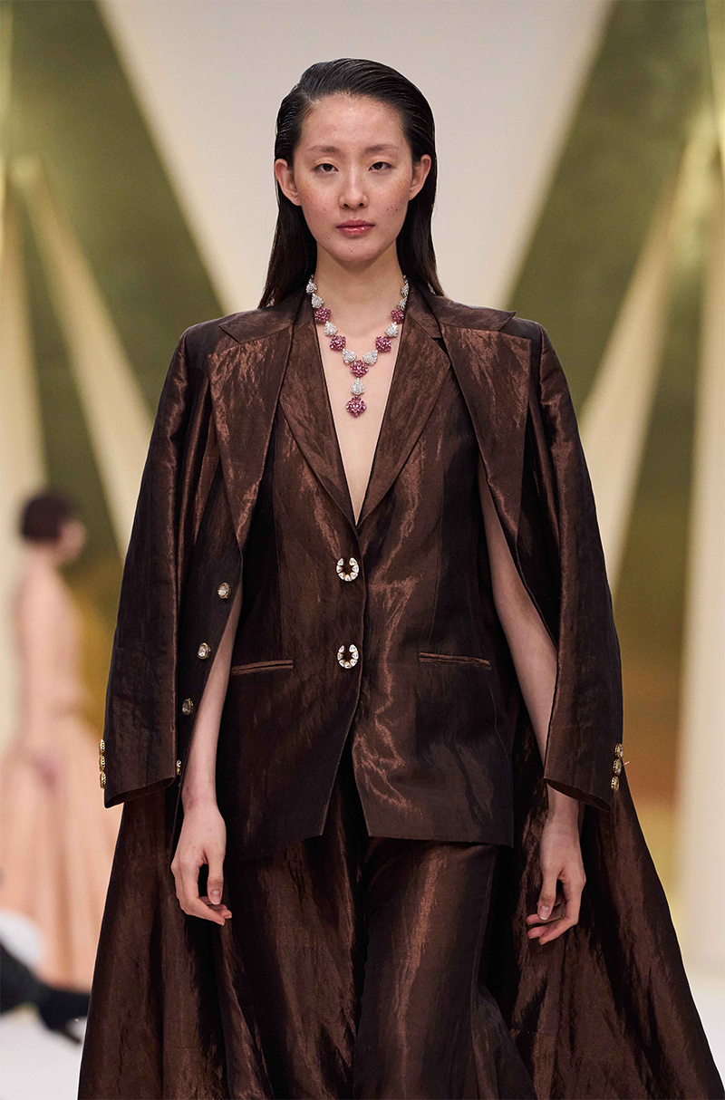 Brown Tissue Pant Set