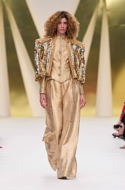 Gold Brocade Pant Set