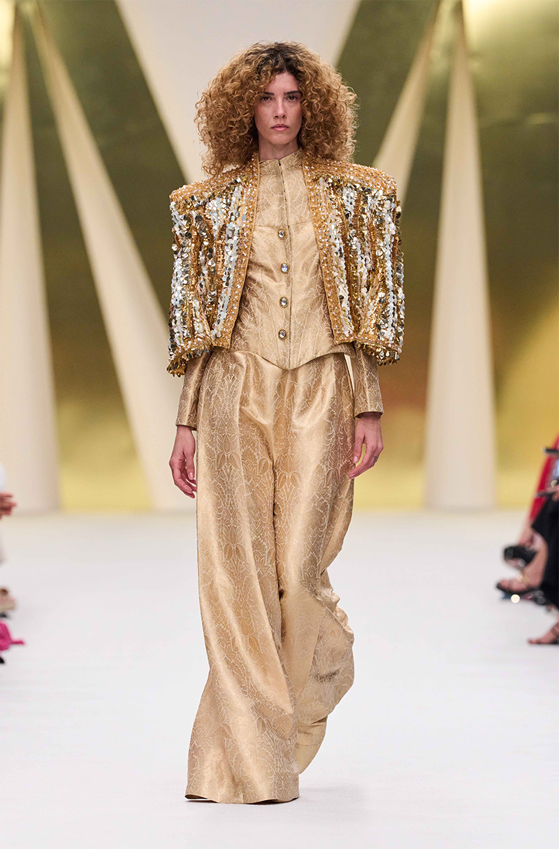 Gold Brocade Pant Set