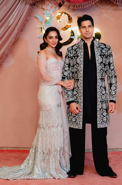 Sidharth Malhotra in our Black Embroidered Sherwani Set