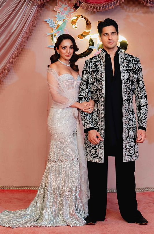 Sidharth Malhotra in our Black Embroidered Sherwani Set