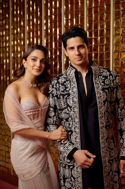 Sidharth Malhotra in our Black Embroidered Sherwani Set