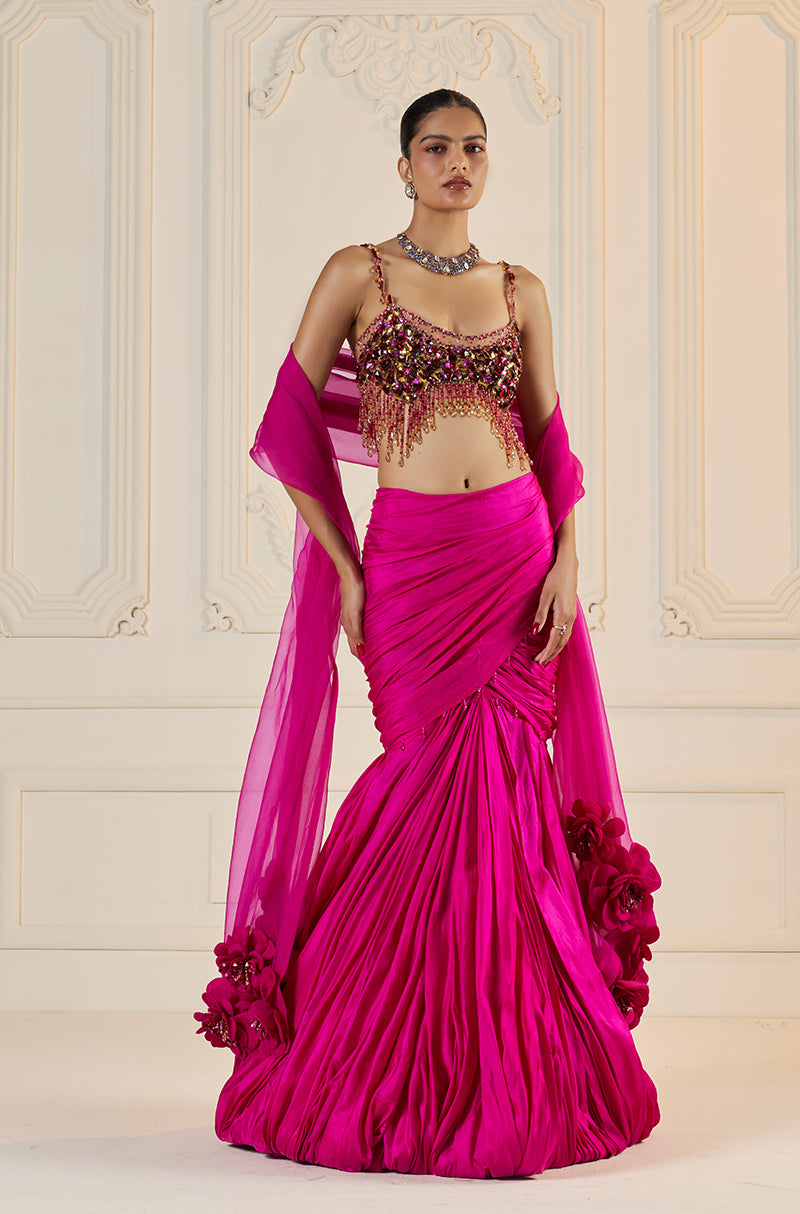 Hot Pink Swirl Skirt Set