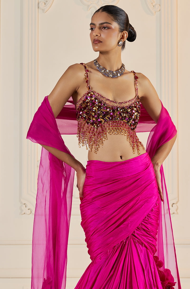 Hot Pink Swirl Skirt Set
