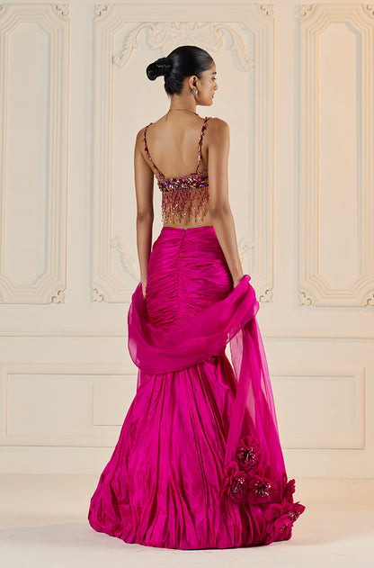 Hot Pink Swirl Skirt Set