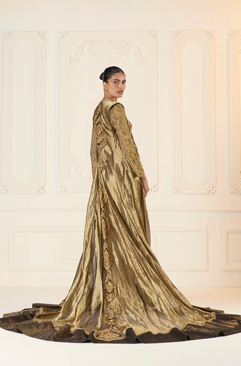 Gold Wrap Skirt Set