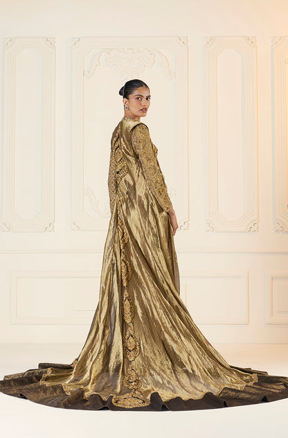 Gold Wrap Skirt Set