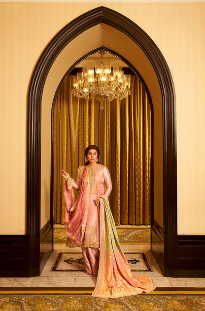 Hina Khan in our Pink Organza Kurta Set