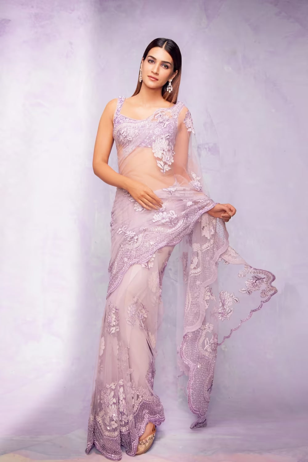 Kriti Sanon in our Tulle Lilac Saree