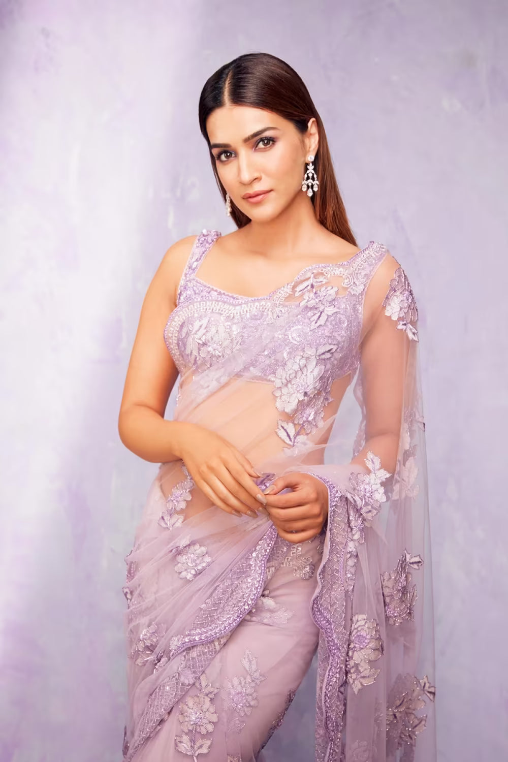 Kriti Sanon in our Tulle Lilac Saree