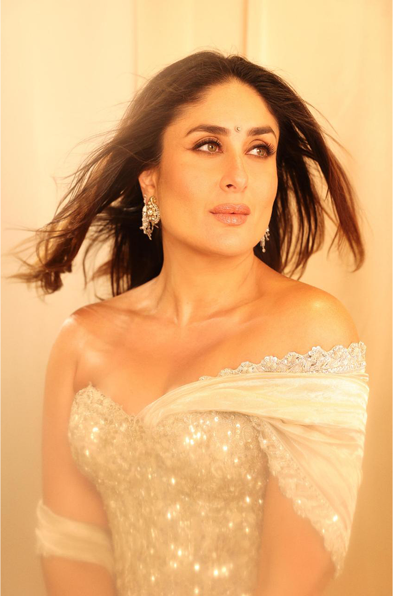 Kareena Kapoor Khan in our Gold Tissue Embroidered Saree Set