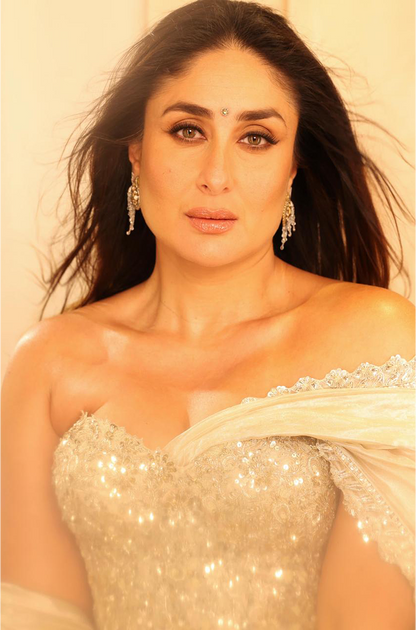 Kareena Kapoor Khan in our Gold Tissue Embroidered Saree Set