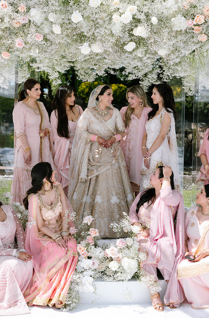 Bride: Sonia Birak in our Ivory Embroidered Lehenga Set