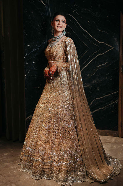 Bride: Prerna Arora in our Pink Ombré Embroidered Lehenga Set