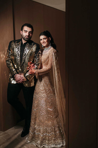 Bride: Prerna Arora in our Pink Ombré Embroidered Lehenga Set