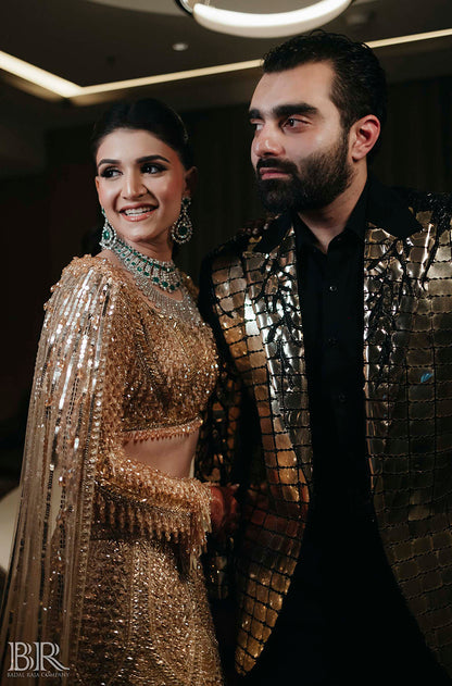 Bride: Prerna Arora in our Pink Ombré Embroidered Lehenga Set