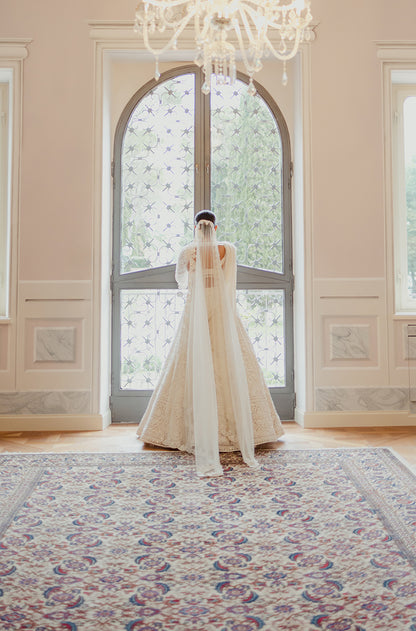 Bride: Saloni Gupta in our Ivory Embroidered Lehenga Set