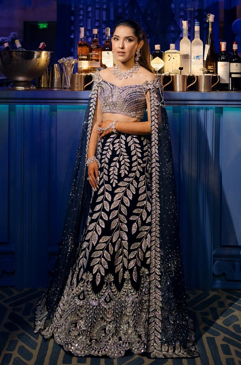 Bride: Nitya Chablani in our Navy Embroidered Lehenga Set