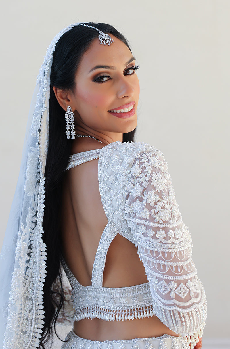 Bride: Dipika Sharma Chhura in our Ivory Embroidered Lehenga Set