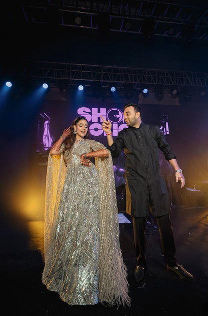 Bride: Praniti Mehta in our Gold-Silver Embroidered Gown