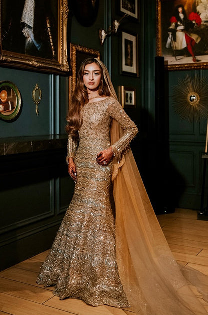 Bride: Sami Tanzeela in our Golden Mermaid Couture Set