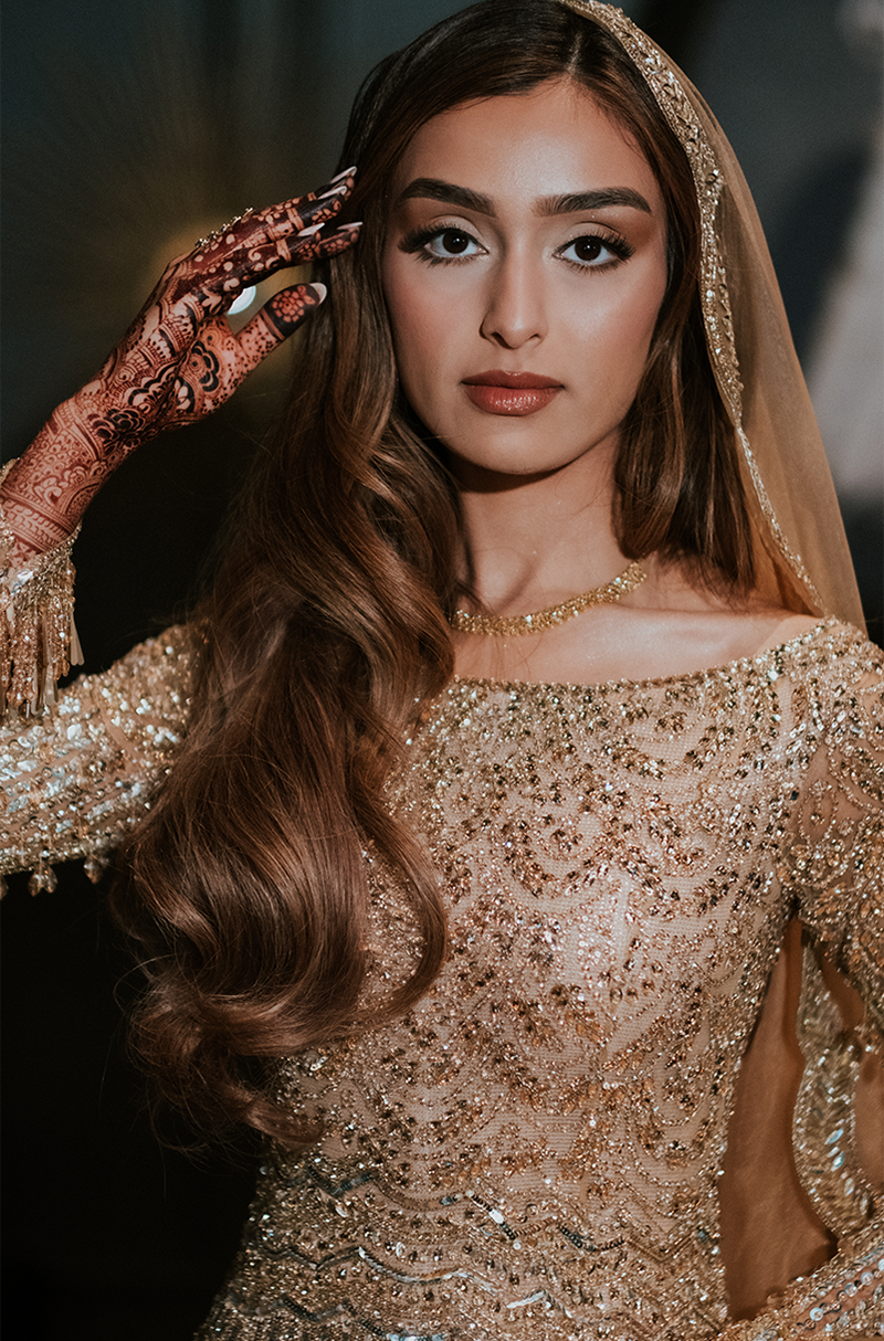 Bride: Sami Tanzeela in our Golden Mermaid Couture Set