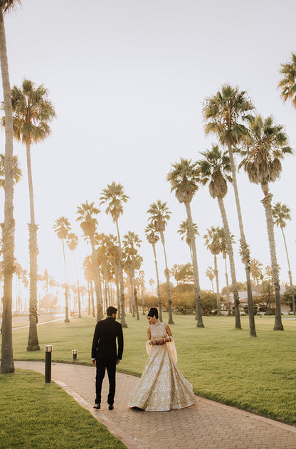 Bride: Ashima Natt in our Champagne Gold Embroidered Lehenga Set