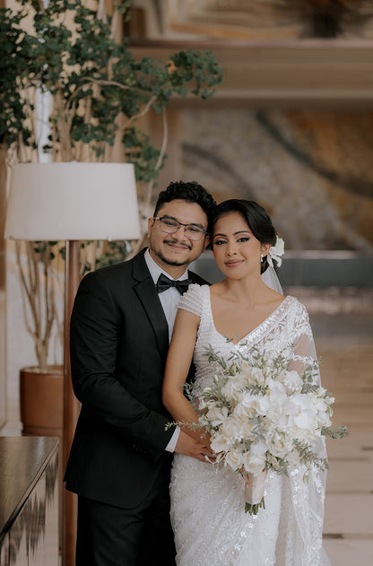 Bride: Remoni Fernandopulle in our Ivory Embroidered Saree Set