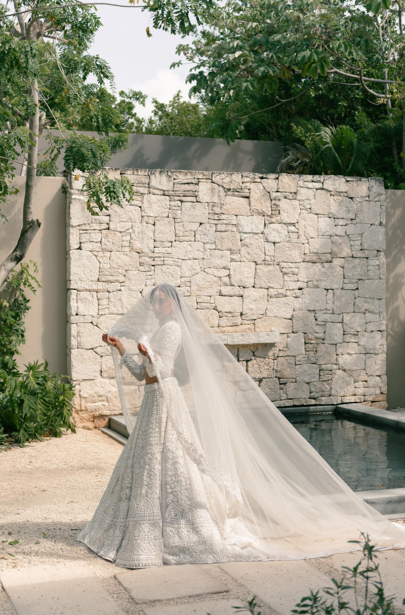 Bride: Serena Patel & Groom: Gabe Slater our Wedding Ensemble