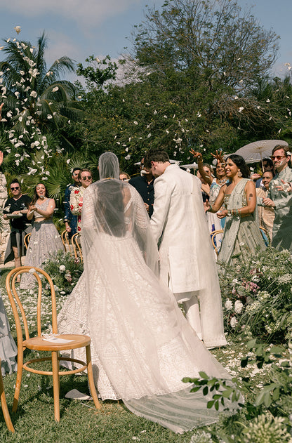 Bride: Serena Patel & Groom: Gabe Slater our Wedding Ensemble