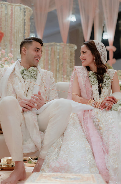 Bride: Shazahn Padamsee our Ivory Pastel Lehenga Set
