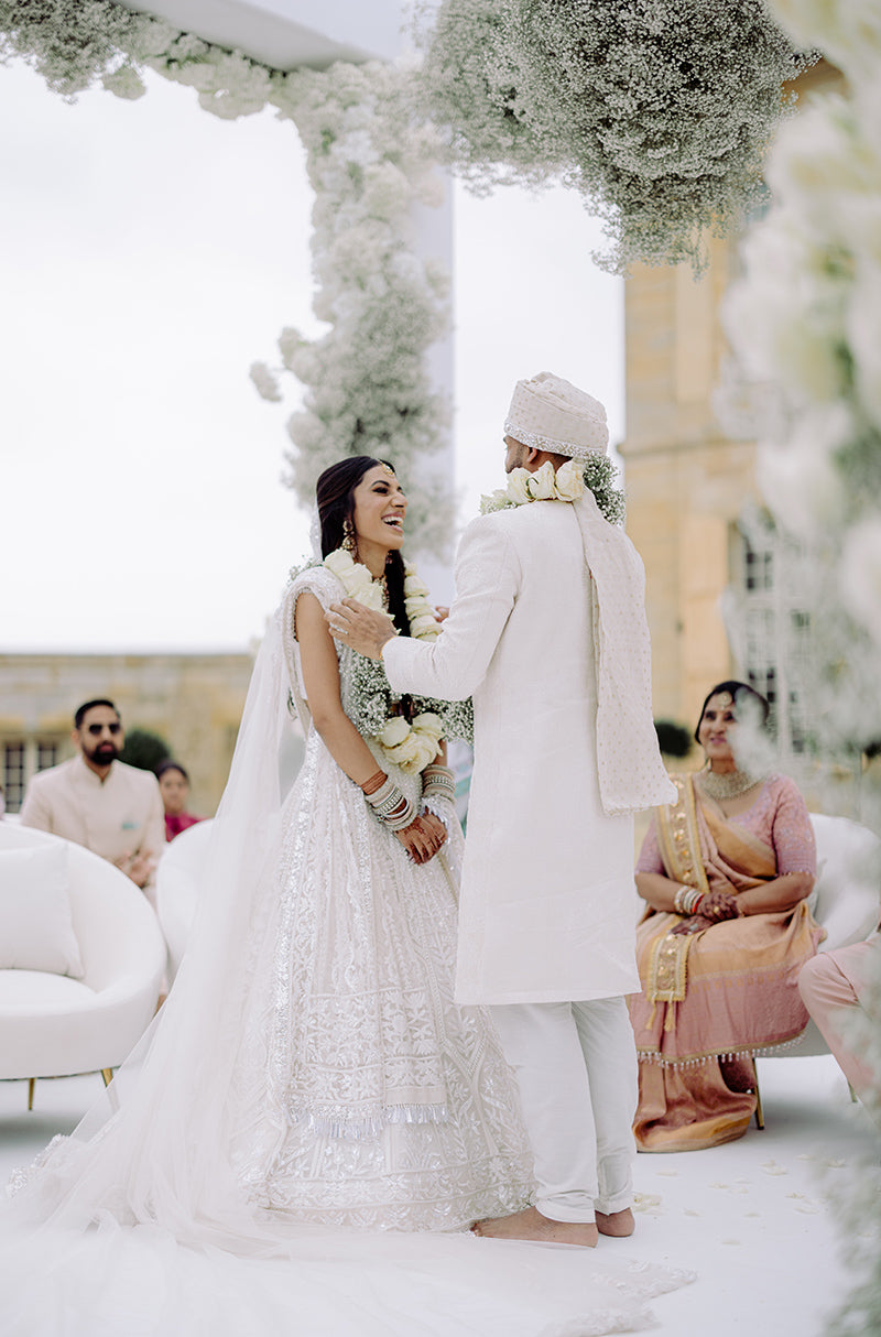 Bride: Niki Parikh in our Ivory Embroidered Lehenga Set