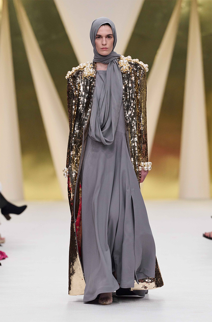Golden Sequin Trench Coat