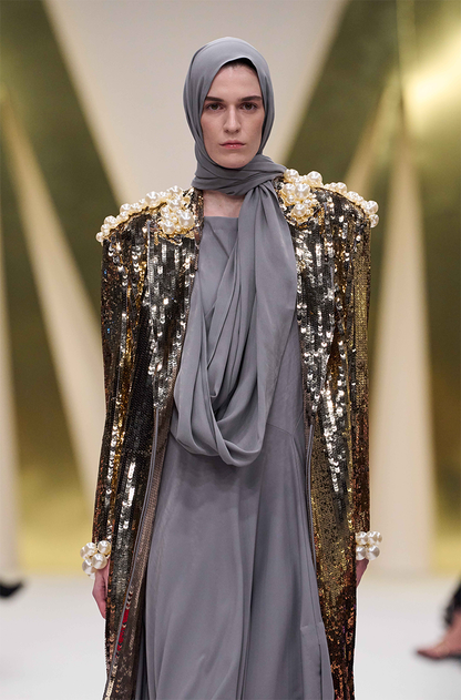 Golden Sequin Trench Coat