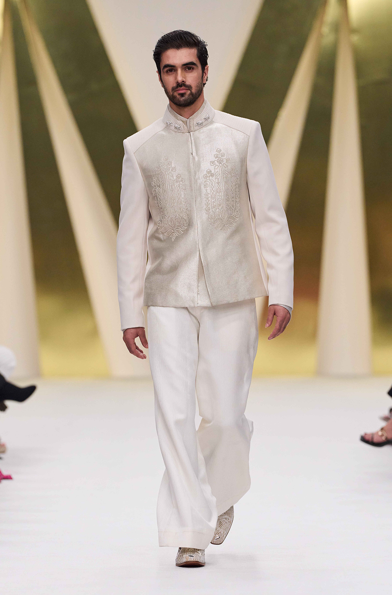 Ivory Dori work Bandhgala Set