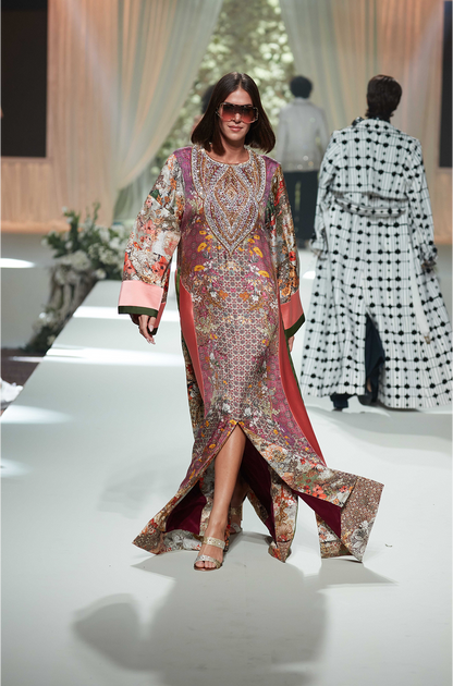 Multicoloured Printed Kaftan
